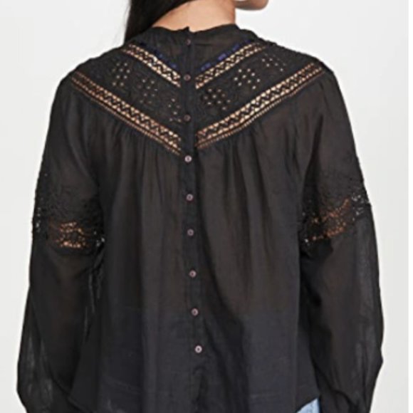 Free People Abigail Victorian Cotton Top S - Picture 4 of 12